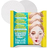 Ariul Stress Relieving Purefull Lip & Eye Remover Pads – Gently Removes Stubborn Makeup, Hydrating & Soothing Formula, Korean Skincare with Natural Ingredients, 90 Count (30 Pads x 3 Packs)