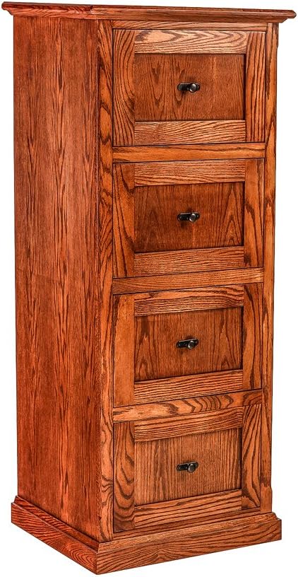 Amazon Com Forest Designs Mission Oak Four Drawer File Cabinet 22 W X 56 H X 21 D Chestnut Oak Furniture Decor