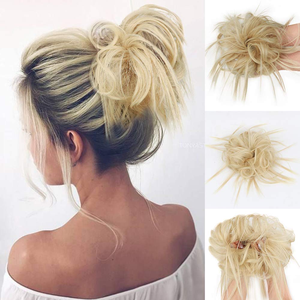 Amazon Com Tousled Updo Messy Bun Hair Piece Tousled Hair
