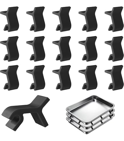 Organizador De Bandejas Para Hornear: 4 Clips Apilables Resistentes Al Calor - Espaciadores Para Hojas De Galletas Y Gabinetes De Cocina