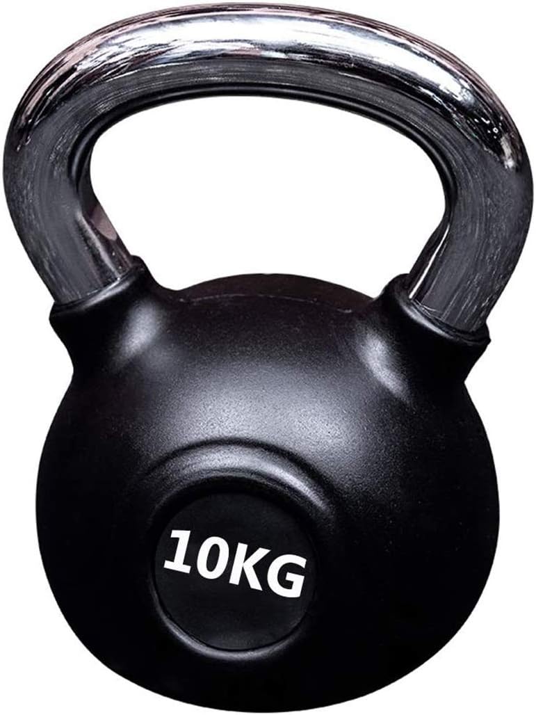 DPPAN Cast Iron Kettlebell, Vinyl Coated Kettlebell for Weightlifting, Conditioning, Strength and Core Training, Professional Kettlebell Weight,Black_6kg/13.22lb