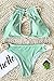 CUPSHE Fashion Women’s Hot Peppermint Wind Bikini Set Beach Swimwear Bathing Suit (M) Green