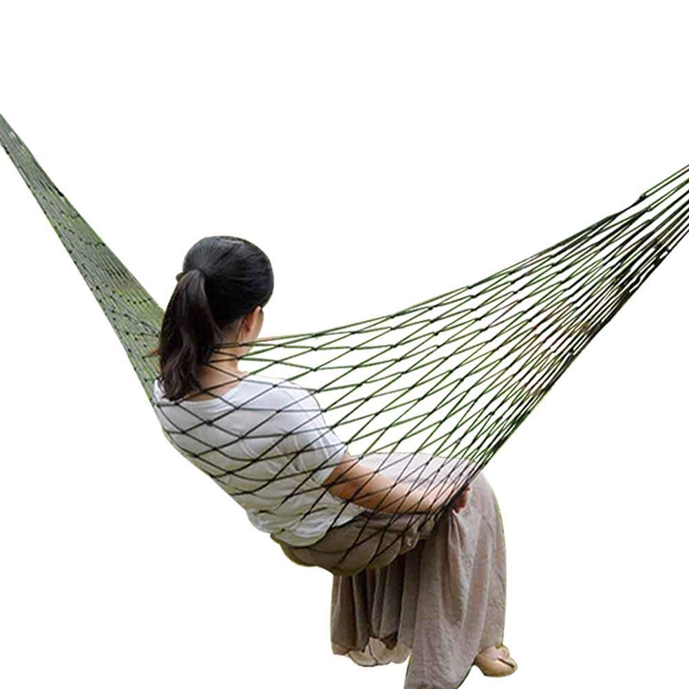 MAGT Nylon Mesh Outdoor Hammock - Comfortable Camping Hammock - Strong Load-Bearing Mesh for Outdoor Use