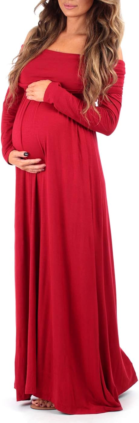 Cowl Neck and Over The Shoulder Maternity Dress at  Women’s Clothing store