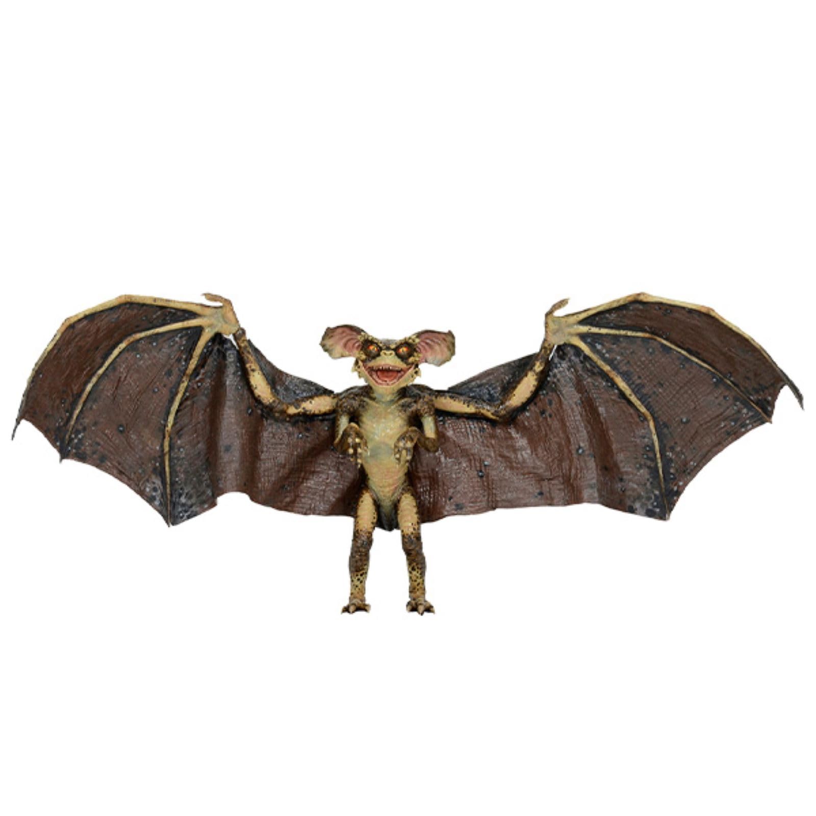 Photo 1 of ***(MINOR DAMAGE/ SEE NOTES)***NECA Gremlins 2 Deluxe Bat Gremlin 6-Inch Action Figure with 18-Inch Wingspan and Display Stand