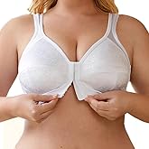 Cotton Whisper Seamless Front Closure Bra for Women Light Thin Wireless Lace Mesh Bra