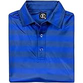 U Suck at Golf Men's High Performance Dry Fit Short Sleeve Golf Polo Shirt (Stars and Stripes Polo Blue, X-Large)