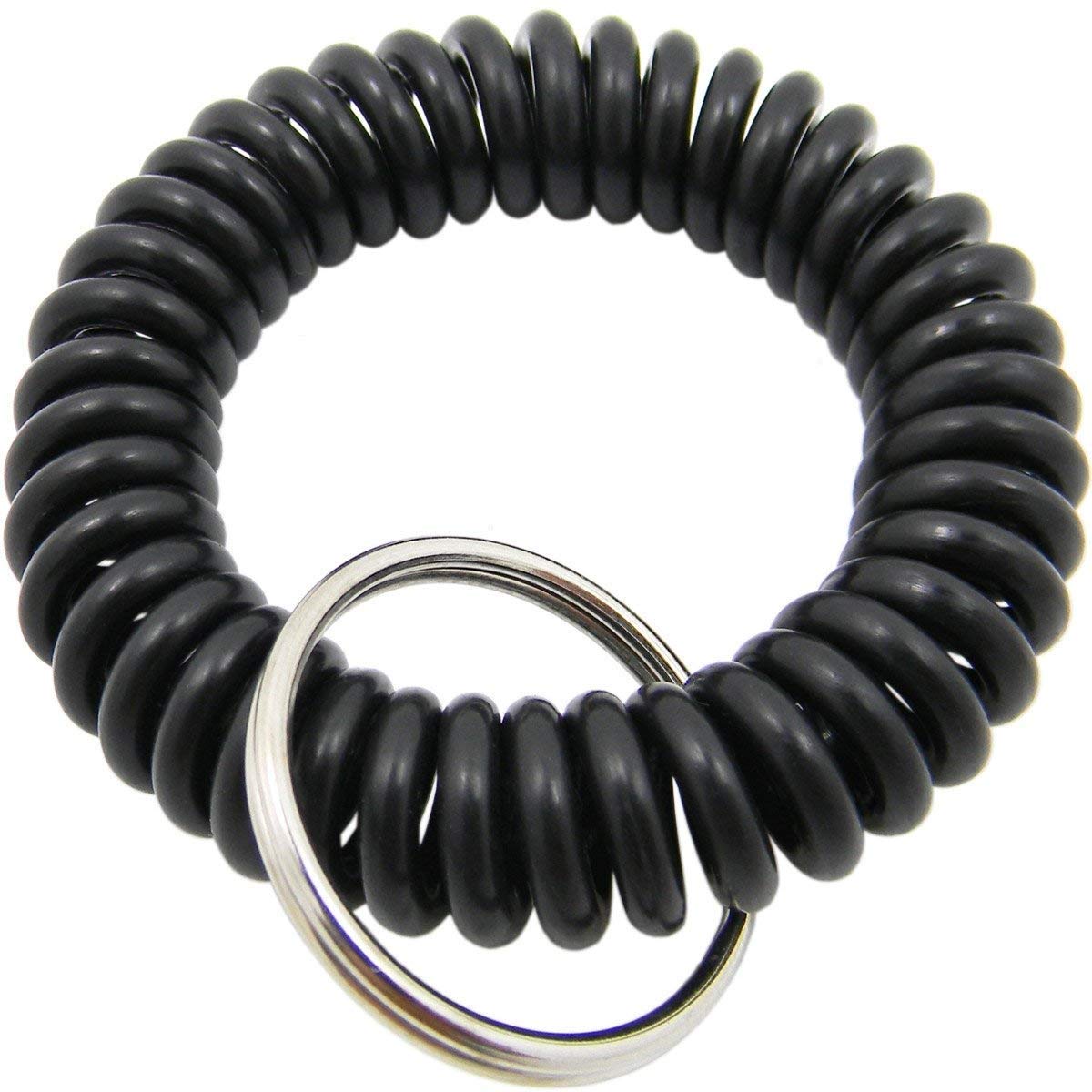 Sourcemall Spiral Spring Coil Wristband Key Ring Door Number Tag Locker Number Ring 25 Pack