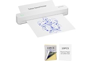 yanxio Tattoo Stencil Printer, Wireless-Bluetooth-Thermal Tattoo Transfer Printer,Portable Wireless Tattoo Machine, Compatible with Android, iOS, Windows, MacOS, ChromeOS, Mobile & PC