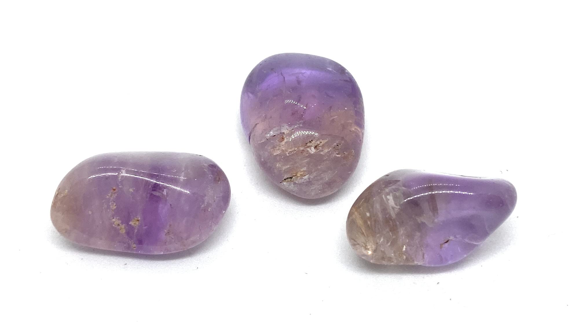Ametrine Small Crystal Tumbled Stones - 3 Pc