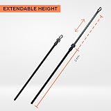 BPIL 6x Heavy Duty Telescopic Clothes Line Props 1.3-2.6m Garden Indoor Outdoor view 3