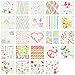 Eliseo 24 PCS Mix Pattern Journal Stencil Plastic Planner Set for Journal / Notebook / Diary / Scrapbook DIY Drawing Template Stencil 5x5 Inch