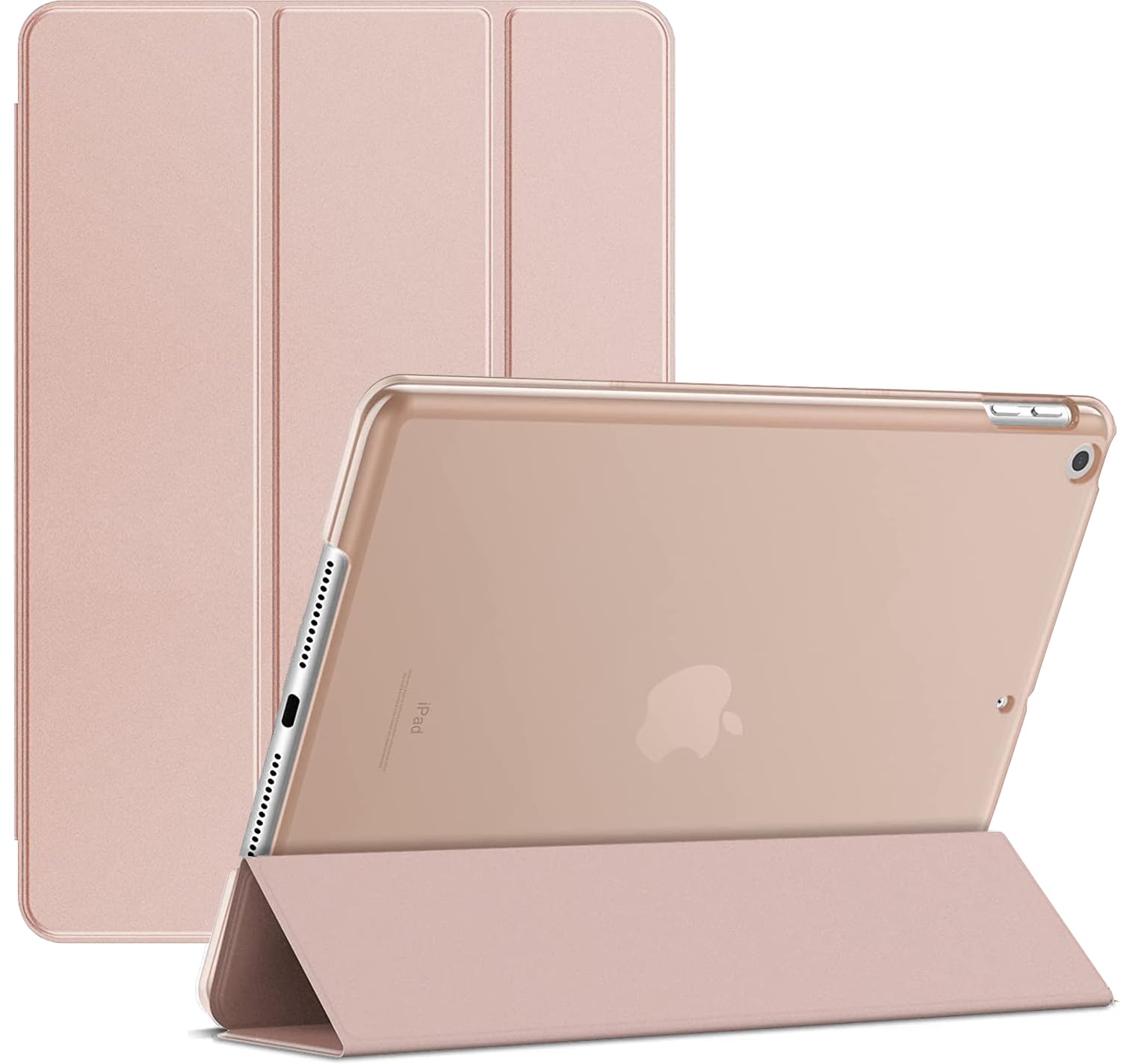 For Apple iPad Mini 1/2/3 Smart case Magnetic Stand cover with Wake/Sleep (Rose Gold)