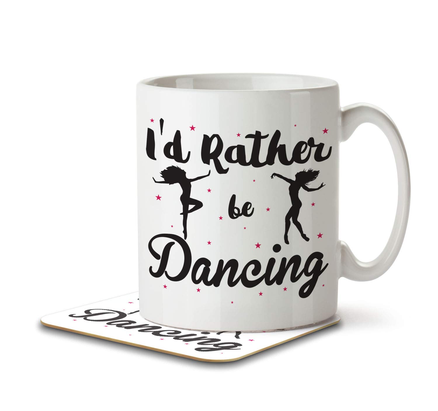 The Inky Penguin - I'd Rather Be Dancing - Dancer Mug and Coaster, Ceramic, 11fl. oz.