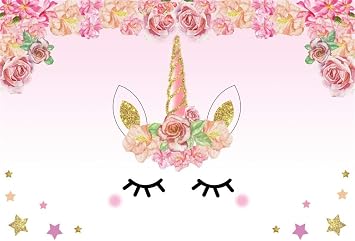 Amazon Com Aofoto 10x7ft Birthday Unicorn Background Baby Shower