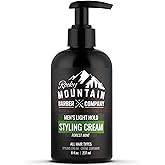 Men’s Hair Styling Cream – Style Your Hair in Seconds - Quick Styling Hair Product with a Light Reworkable Hold & Low Shine for Modern Hairstyles - No Artificial Fragrance - For All Hair Types - 8 oz | Styling, White