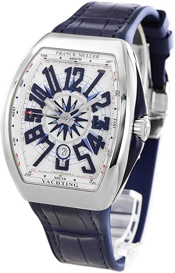 Amazon フランクミュラー ヴァンガード ヨッティング クロコレザー メンズ V 45 Sc Dt Ac Bl Yachting Fmv45scytplsswhlzwh 並行輸入品 メンズ腕時計 腕時計 通販