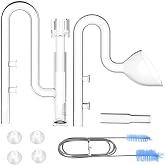 FZONE Aquarium Glass Mini Skimmer Lily Inflow and Outflow Sets for Mini Nano Tanks Filter Pipes(for 1/2inch Tubing)