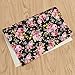 Qlychee Printed Rose Flowers on Litchi Grain Leather for Bow DIY Handbags Shoes