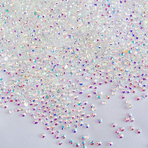 5000Pcs Ultra Mini 2.4mm Small Swarovski Diamond DIY Glass Rhinestones Iridescent Crystals Long Lasting AB Shine for Nail Art Phone DIY Crafts& Nail Beauty Makeup Decoration(UV Glue Needed) - Thumbnail 5