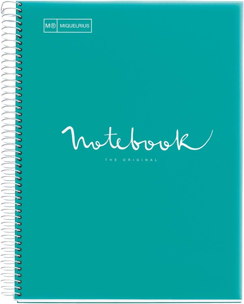 Miquelrius, Notebook Emotions, 1 Color Strip, A4 Plastic, 80 Sheets 5 mm, Paper 90 g, 4 Drills