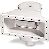 HydroTools Assembled Wide-Mouth Thru-Wall Swimming Pool Skimmer - 14" - White