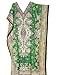 THEBLUEEVE Women's One Size Green Kaftan Dress Long Maxi Kimono Caftan Drawstring Gown Nightdress Beach Kaftan Casual Party Dress
