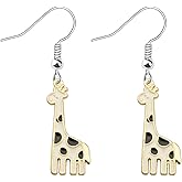 FEELMEM Giraffe Earrings Cute Giraffe Gift Giraffe Animal Earrings Jewelry for Giraffe Lover and Women Girls Daughter