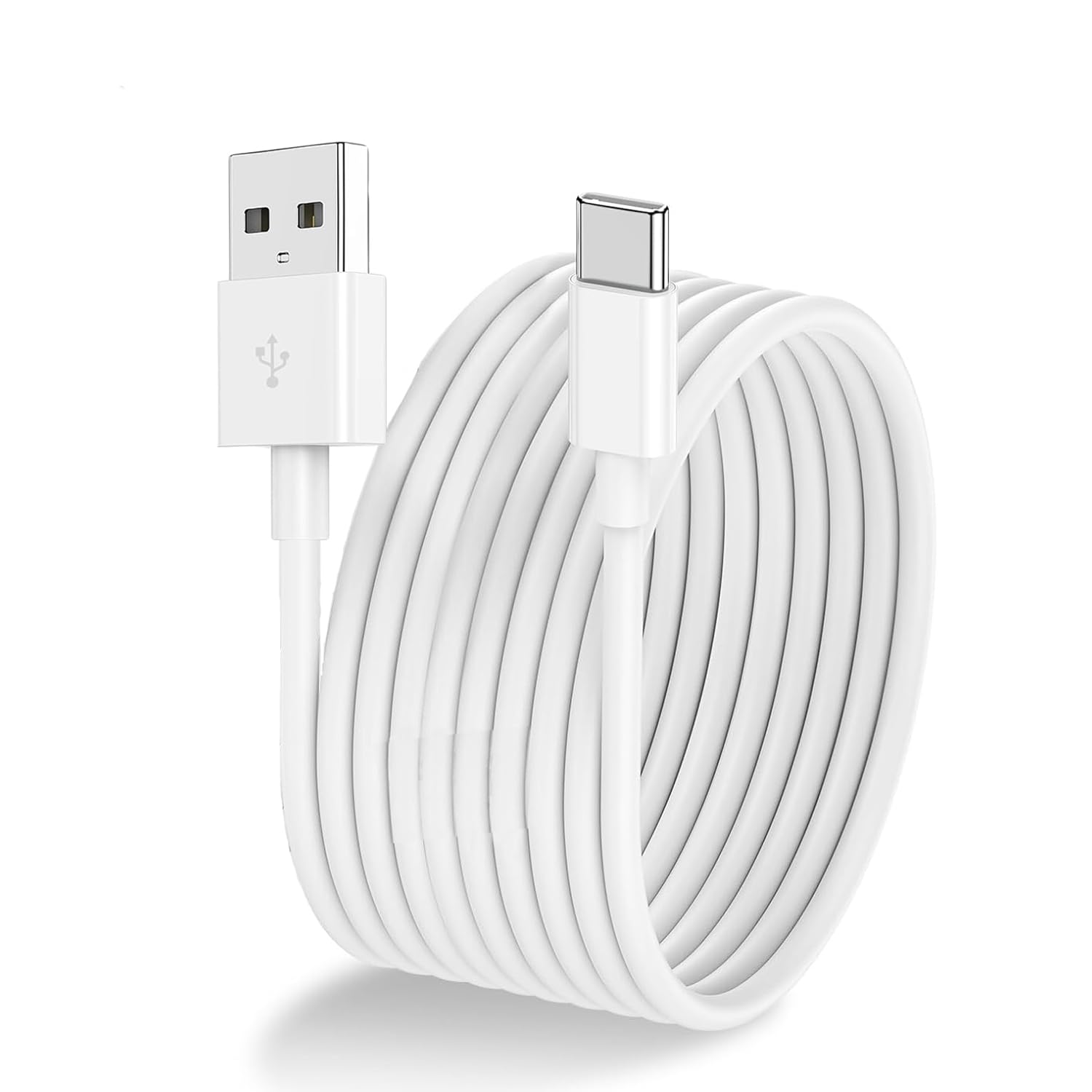 Photo 1 of 2-Pack 10FT USB A to USB C Charger Cable Fit for iPad Pro 13/11 inch (M4), iPad Pro 12.9/11, IPad Air (M2/M3), iPad mini 7/6, ipad 10th/11th Gen, iPhone 17 16 15 Charger Cable Replacement (White)