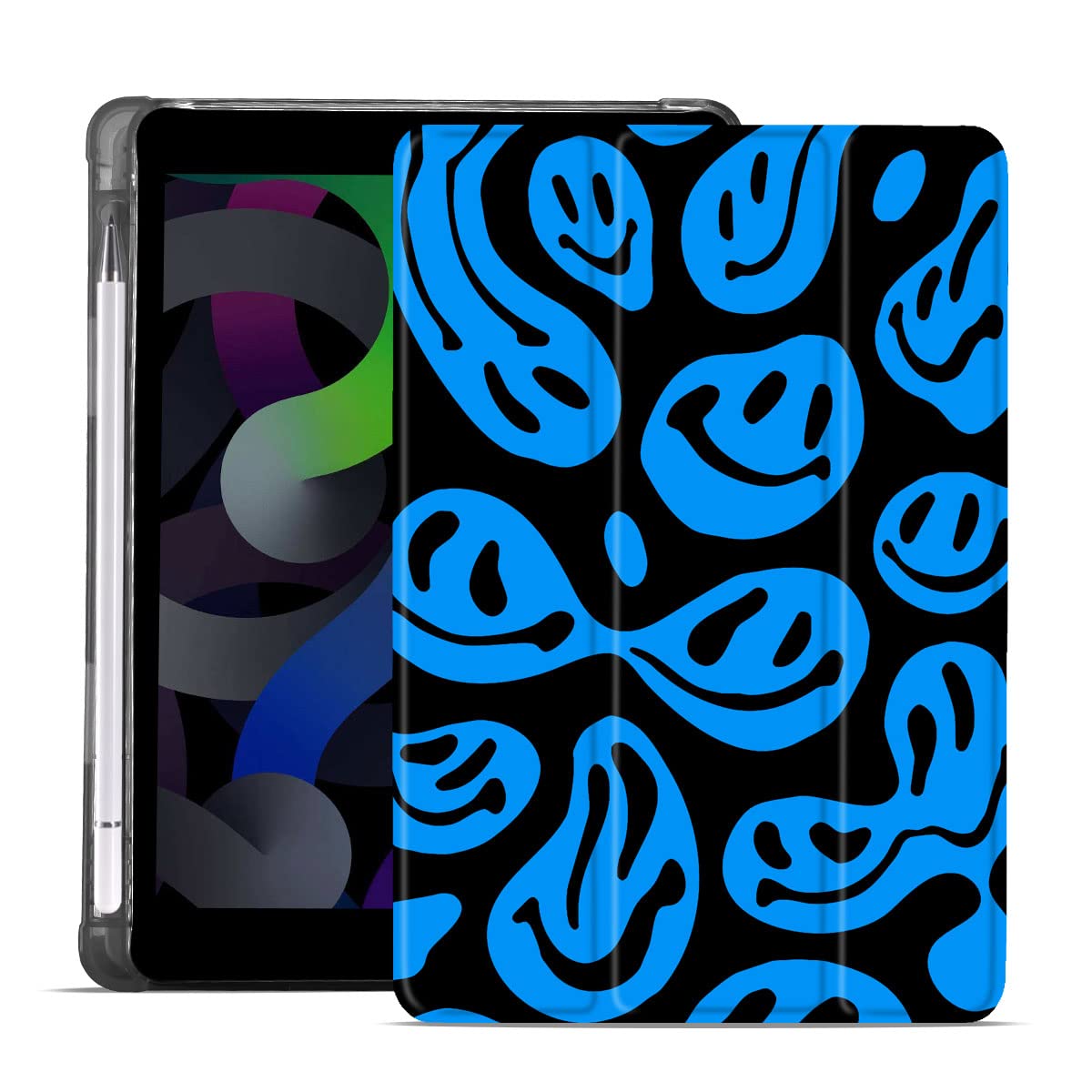 MAYCARI Aesthetic Funny Face-B Case for iPad mini 6, 2021 8.3 inch, Soft TPU Back Protective Case with Pencil Holder, Support Auto Sleep/Wake