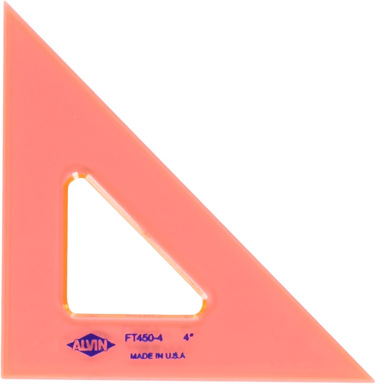 Alvin, Triangle Ruler with Fluorescent Edges, Drafting Tool Kits - 4-inches, 45/90 Angle: Home & Kitchen