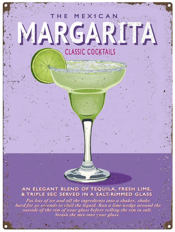 Small (150 x 200mm) Metal Sign - Margarita - Tequila Cocktail