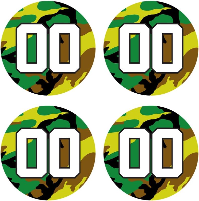 Custom Baseball Bat Decal Set - Army Camo Design Bat Knob Sticker