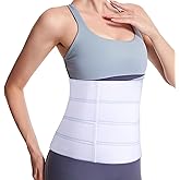Cozyhealth Elastic Universal Post Surgery Abdominal Binder Lower Waist Support Belt, Wide Belly Girdle Postpartum Stomach Surgical Compression Belly Band for Men and Women (4 Panel - 12", X-Large)