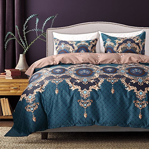 Buy Bohemian Bedding Boho Baroque Duvet Cover Set Luxury Gold Green