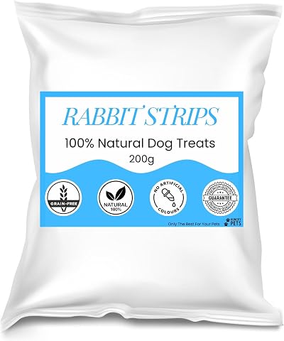 Hungry Pets Premium Natural Dog Treats Rabbit Strips 200g