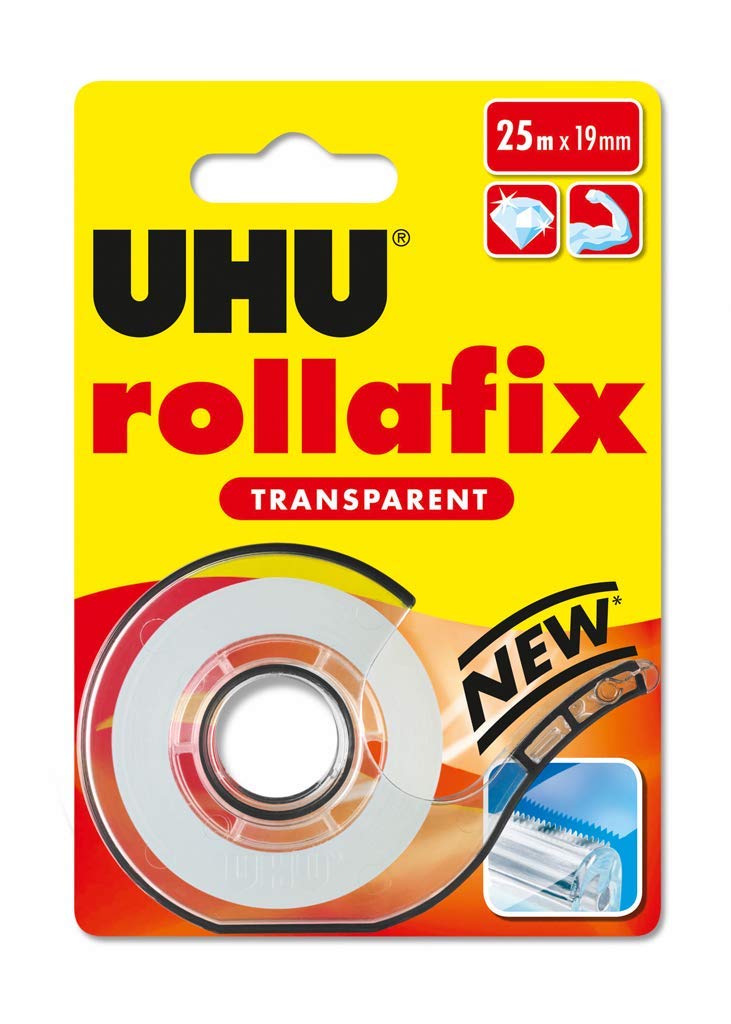 UHU Rollafix Transparent Dispenser Blister 25 m