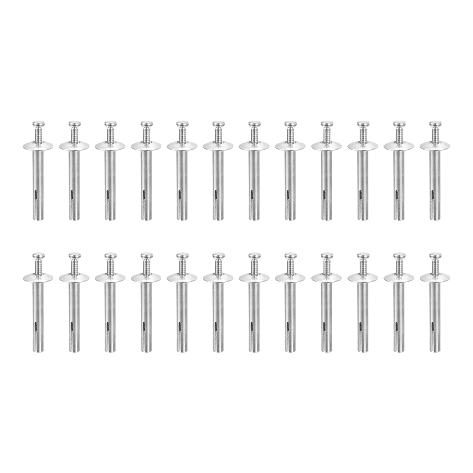 DTGN 1/4" x 1-1/2"(D x L) Hammer Drive Nail - 100Pack - Good for Concrete Drywall - Carbon Steel Drive Expansion Anchors - Silver