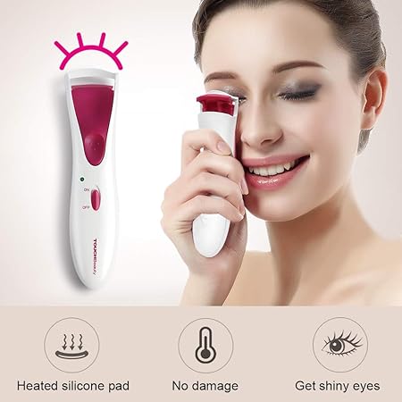 TOUCHBeauty Beheizte Wimpernzange Elektrisch Sofortig Erhitzt Langlebig Wimper Augen Kosmetik AG-1016(Weiß)