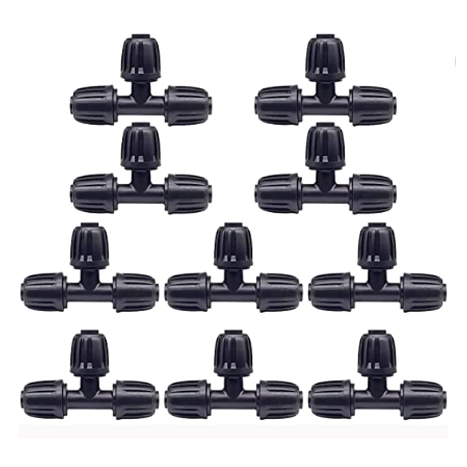 VZU 10 Pieces Micro Drip System Tee Tee T-Shaped Junction 16mm Laying Pipes Agricultural Irrigation Connector for Micro Drip System Garden Watering Automatic Watering