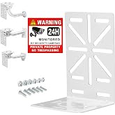 SamIdea CCTV Steel Camera Mount Bracket Adapter, L-Shape Security Camera Mount Plate, Universal Wall Ceiling Mounting Brackets for PTZ Camera and Dome Surveillance Camera