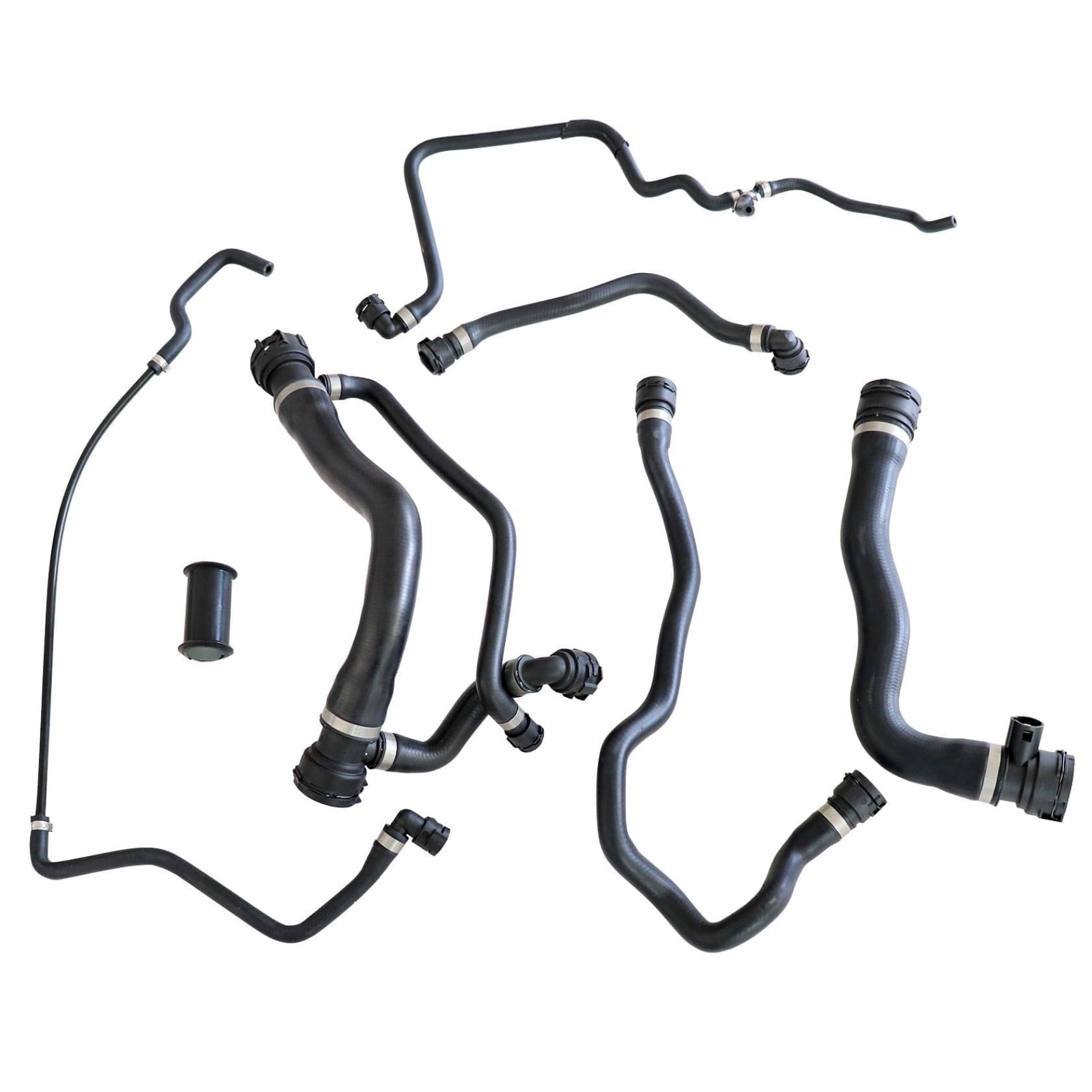 Photo 1 of FZJDSD Radiator Coolant Water Hose Pipe Kit (7 Hoses) Compatible with BMW 550i 650i 2006 2007 2008 2009 2010 Replace 17127542540 11531436409 17127519248 17127534917 17127568246 11531438634 11511439976
