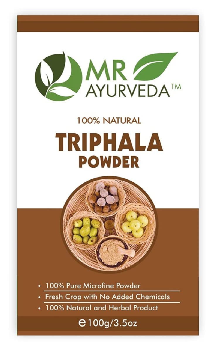 Veena Herbal Triphala Powder | Triphala Powder for Hair | Triphala Powder Organic | Triphala Powder for Face | Triphala Powder for Skin | No Added Chemicals, 100 Grams