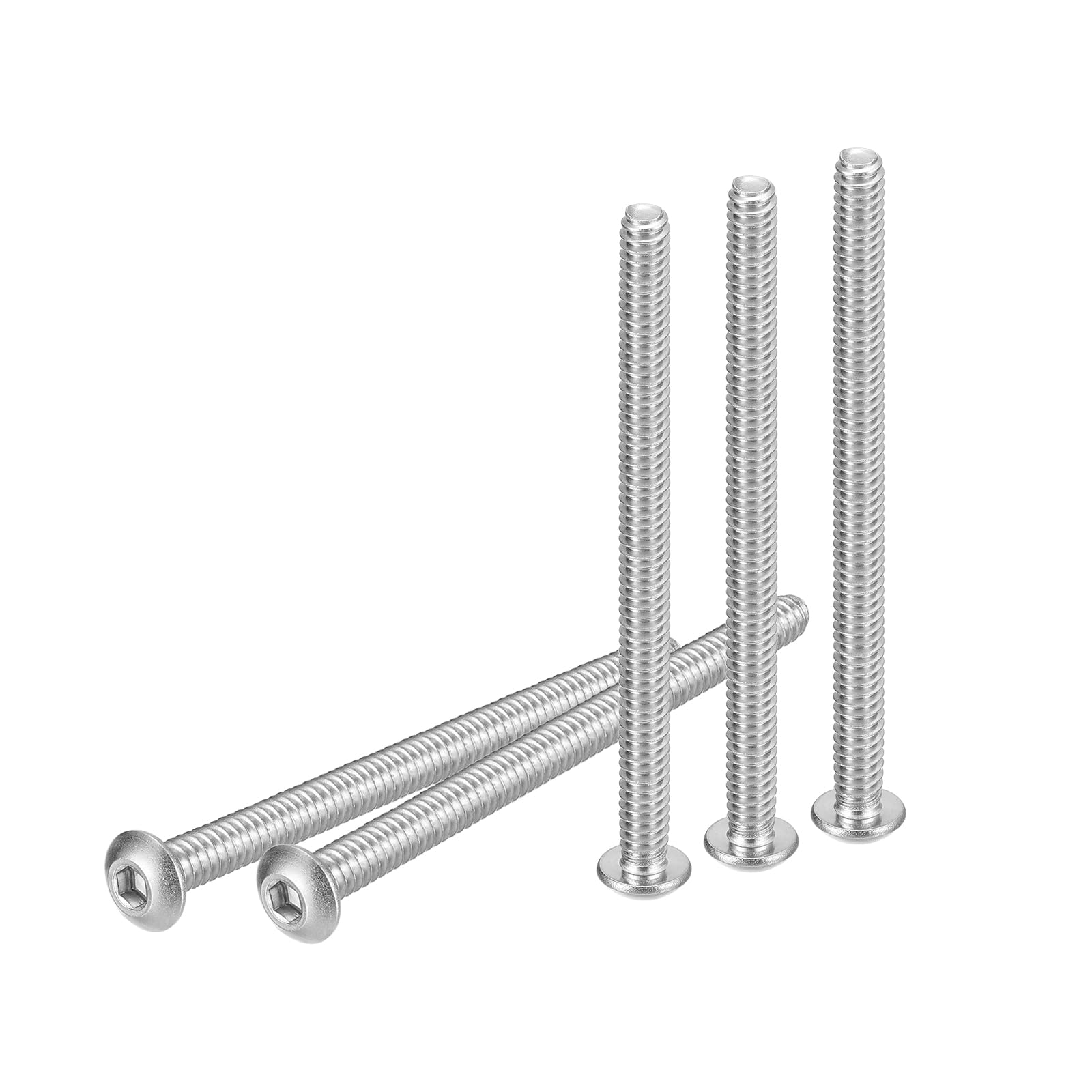 DTGN #8-32x2" Button Head Socket Cap Screws - 20Pack - Good for Machine - 304 Stainless Steel 18/8 - Hex Drive Full Thread UNC Fasteners