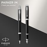 Parker IM Duo Pen Gift Set Fountain Ballpoint & Pouch Black Lacquer view 2