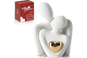 LCCCK Bedroom Decor for Couples, Knick Knacks TV Stand Decor, Porcelain Gift Couple Statue&Sculpture Romantic Anniversary Fig