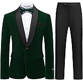 Boys Velvet Suits Slim Fit Tuxedo 2 Piece Kids Blazer Jacket Pants Formal Sizes 4-20 Fashion Ring Bearer Outfit for Wedding