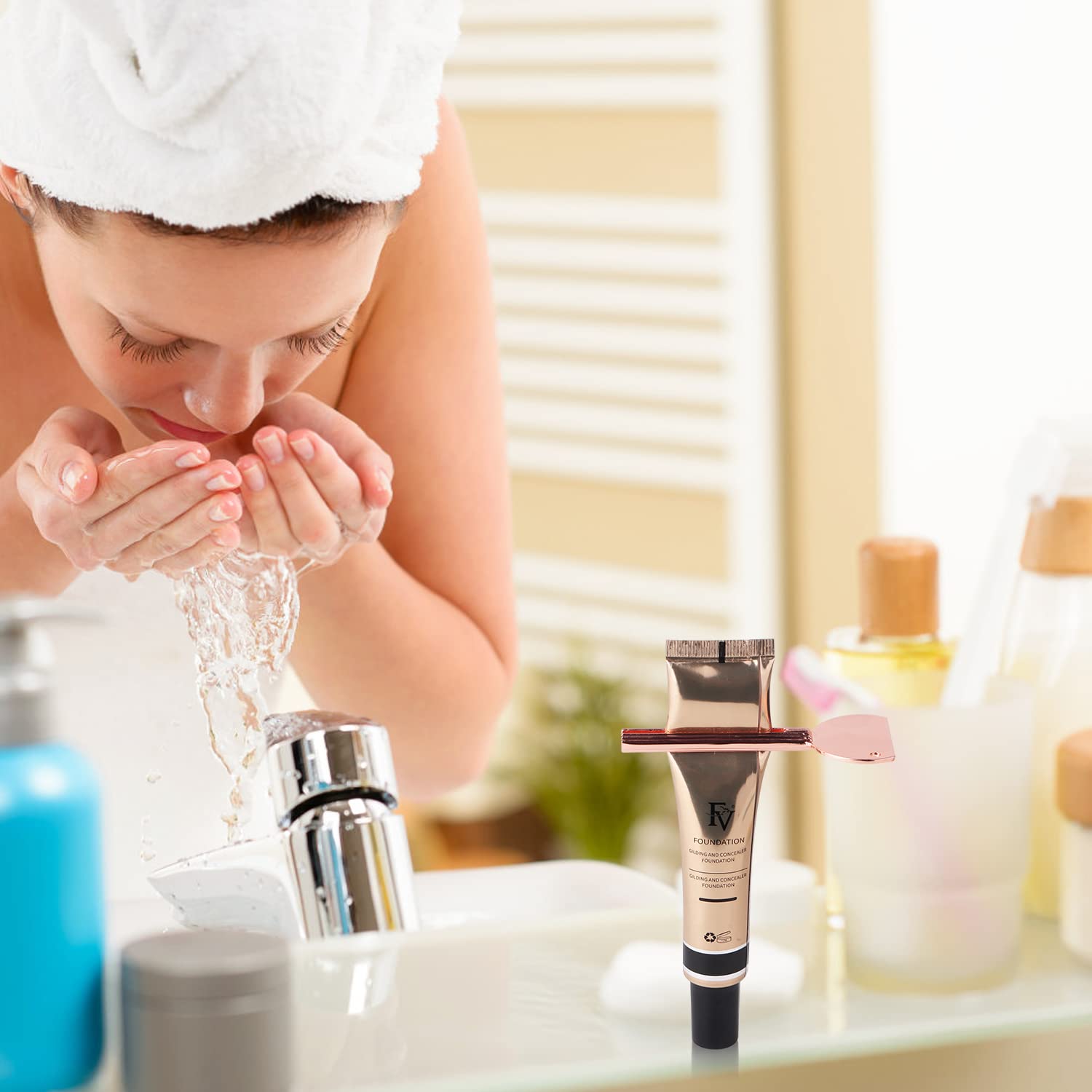 4PCS Toothpaste Squeezer,Tube Squeezer, Metal Tube Presser Tube Roller Tube Wringer Keys Dispenser Roller for Toothpaste Cosmetic Oil Cream Paint Squeezer(4 Color)