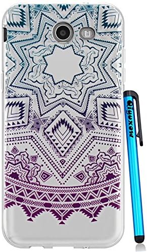 Galaxy J3 Emerge Clear Case, J3 2017 J3 Prime Case, Bright Slim Fit Crystal Transparent Soft TPU Case for Samsung Galaxy J3 Emerge J3 Prime Amp Prime 2 (Octagon Flower)