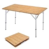 KingCamp Bamboo Folding Table Camping Table with